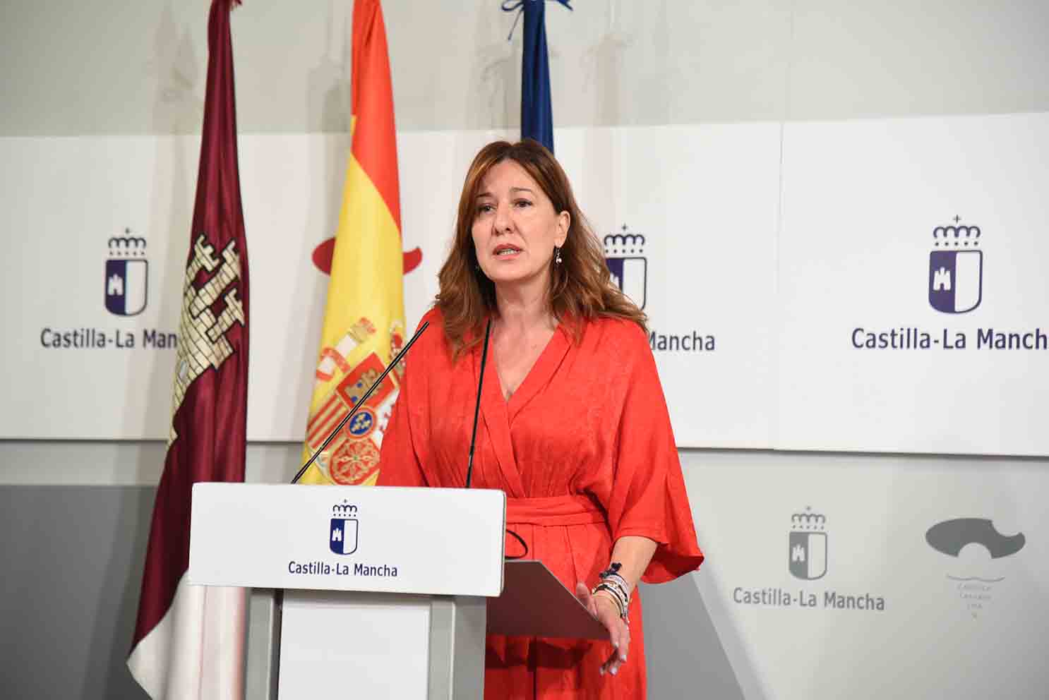 La portavoz del Gobierno de Castilla-La Mancha, Blanca Fernández.