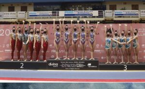 El Club Palas de Albacete (primero por la derecha), se subió al cajón en la Copa de España