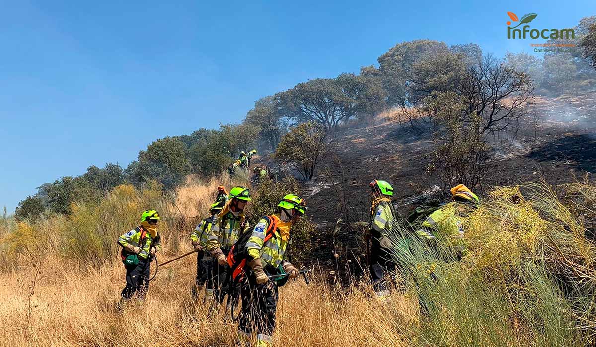 Controlado el incendio en El Casar de Escalona. Foto: Infocam