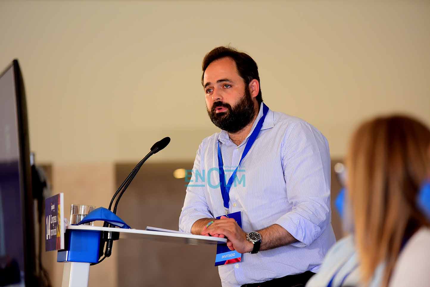 Paco Núñez, durante su intervención en el cierre del XIV Congreso Provincial del PP