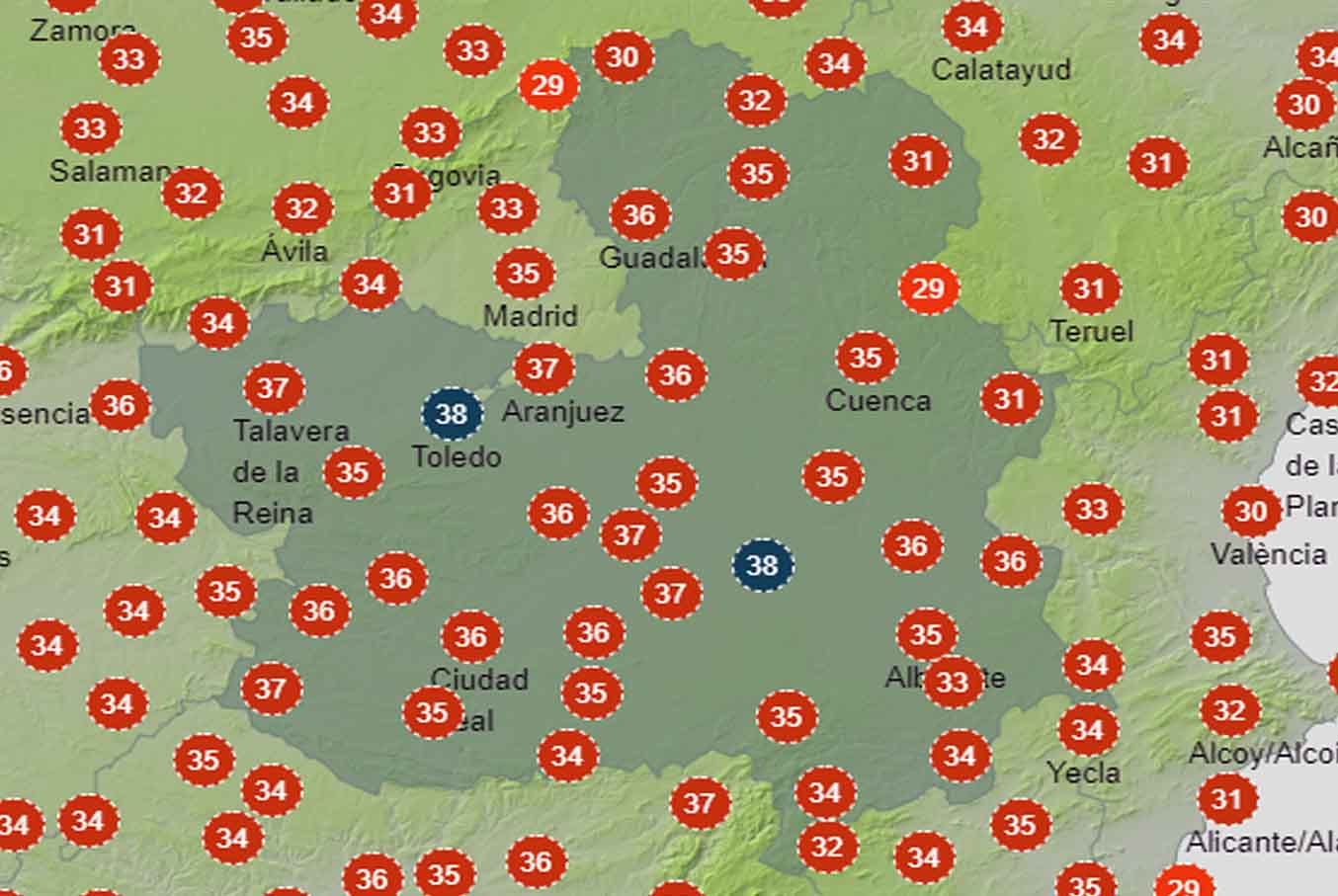 Aire subsahariano deja calor CLM