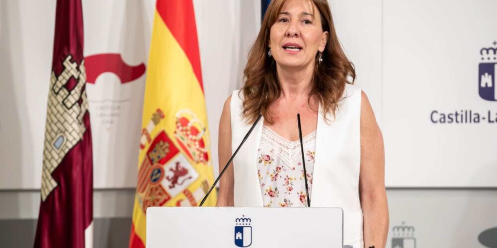 La portavoz del Gobierno de Castilla-La Mancha, Blanca Fernández.