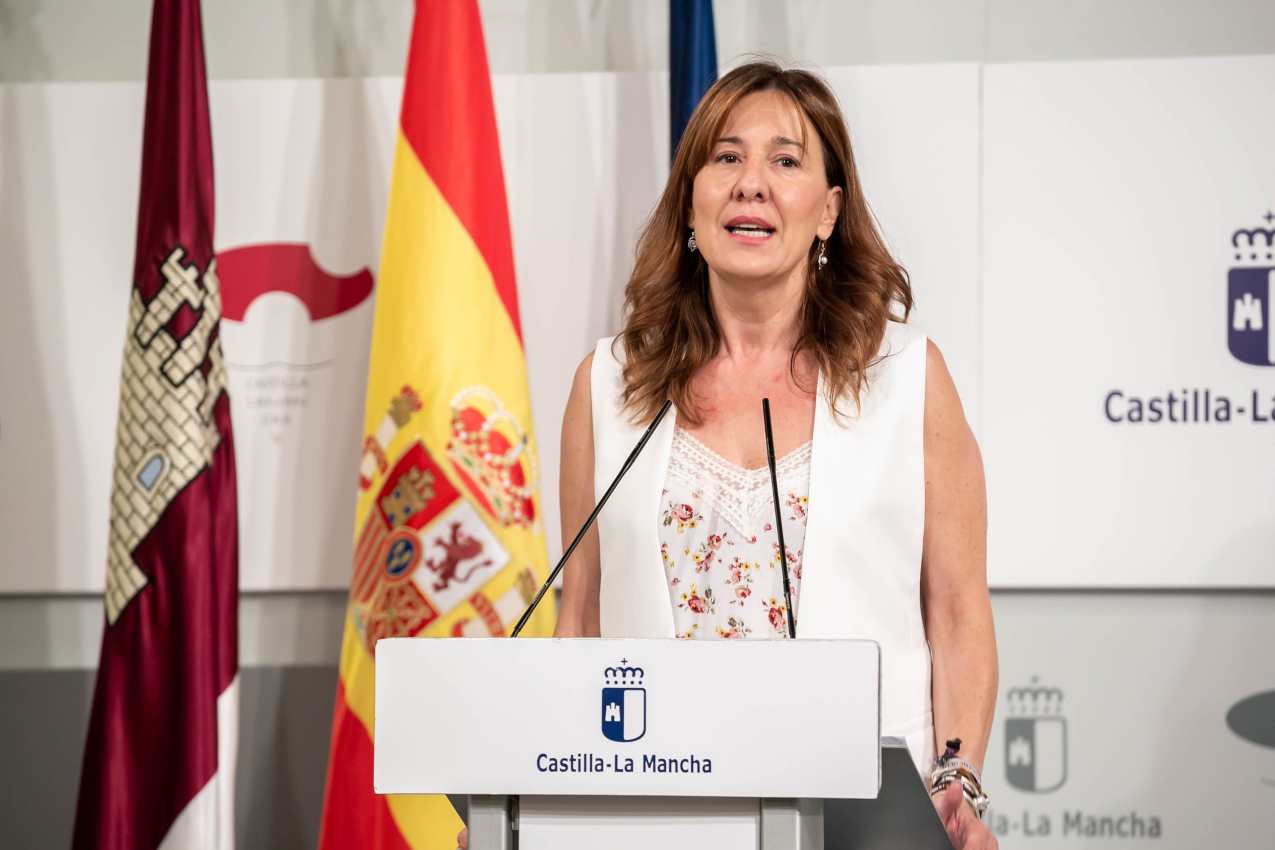 La portavoz del Gobierno de Castilla-La Mancha, Blanca Fernández.