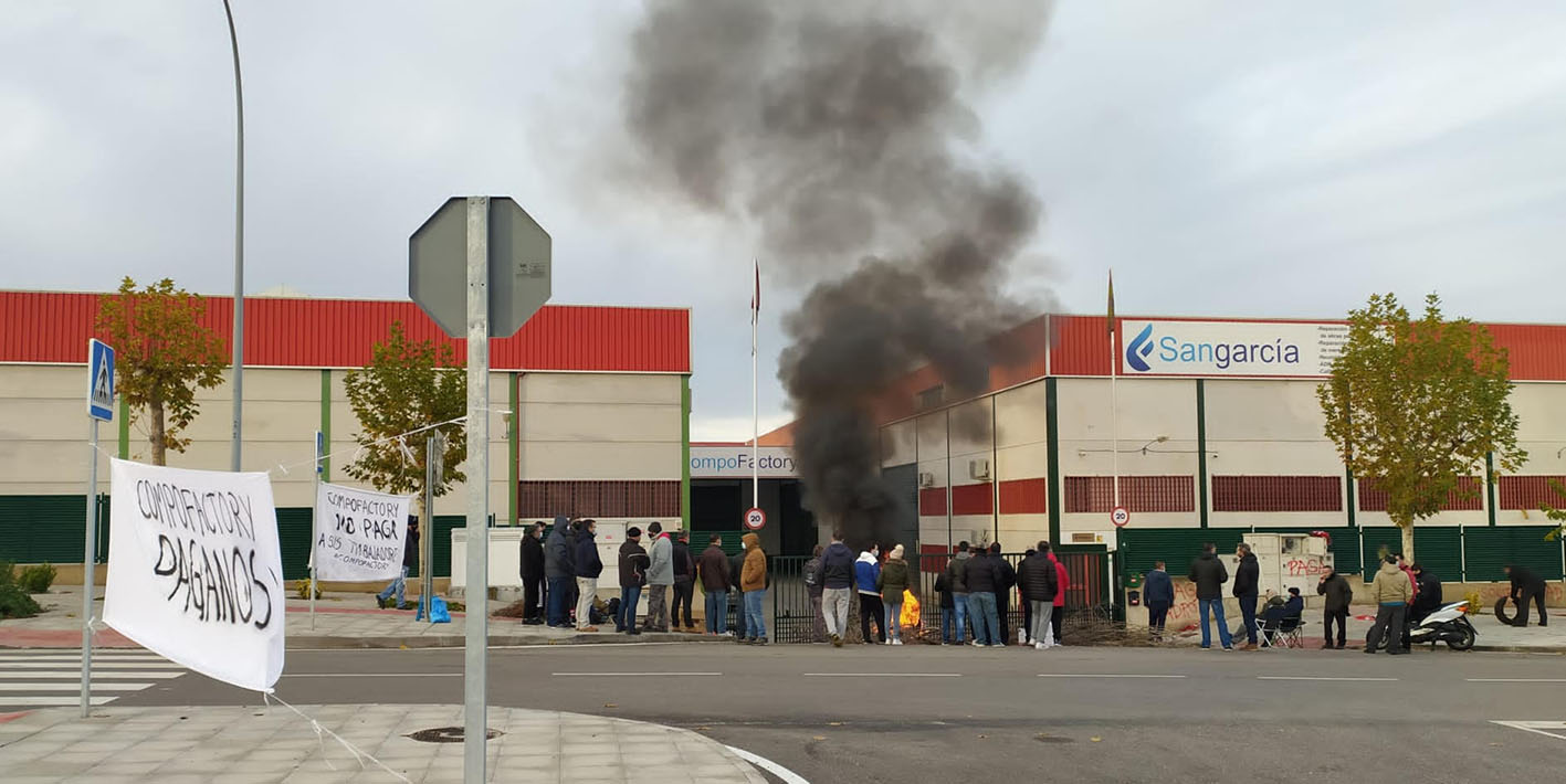 Imagen de archivo de una de las jornadas de protesta en Compo Factory Toledo.