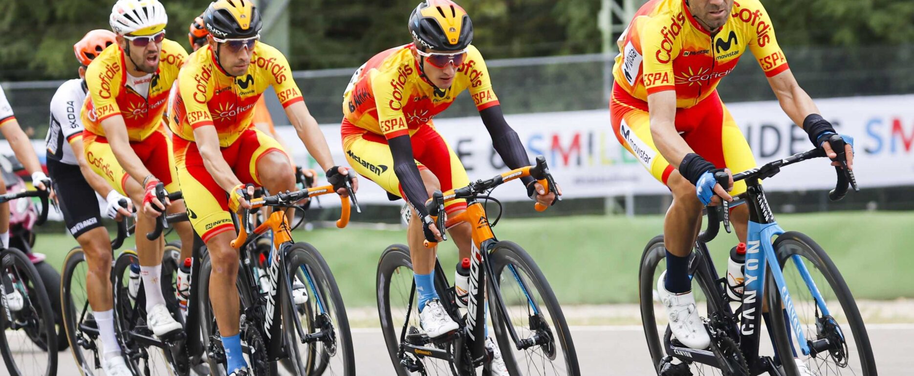 Imagen de archivo de la selección española de ciclismo. Herrada, el último de los ciclista españoles en imagen.