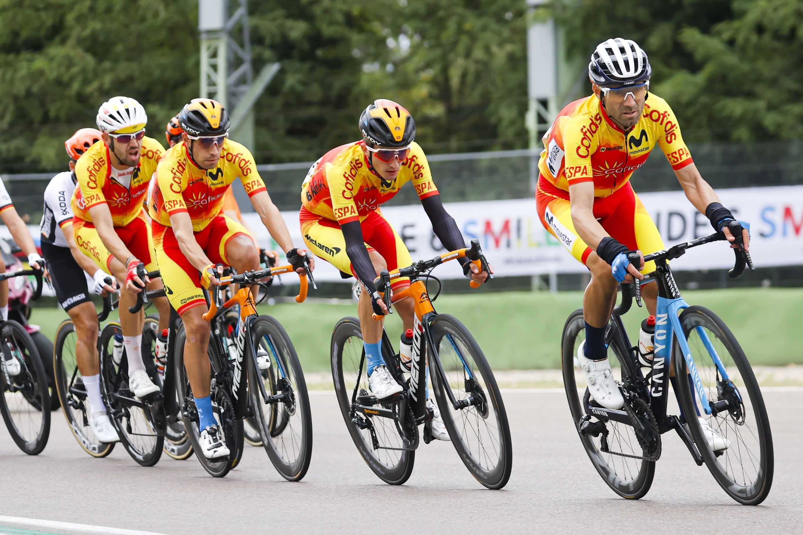 Imagen de archivo de la selección española de ciclismo. Herrada, el último de los ciclista españoles en imagen.