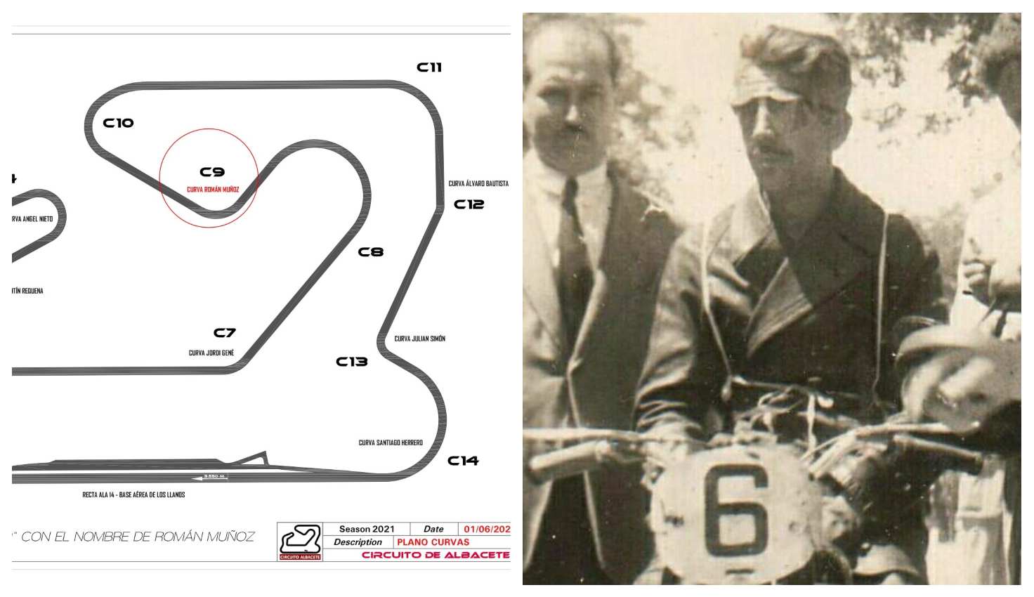 Román Muñoz dará nombre a una de las curvas del circuito de Albacete.