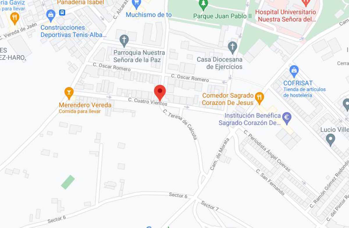 Agresión con arma blanca en una calle de Albacete. Imagen: Google Maps