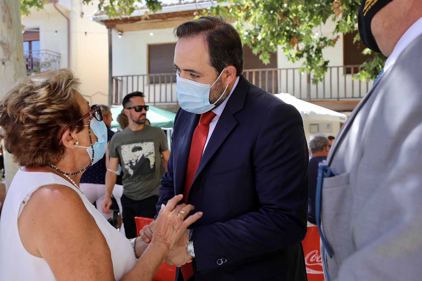 Paco Núñez, en plena visita a Gálvez (Toledo)