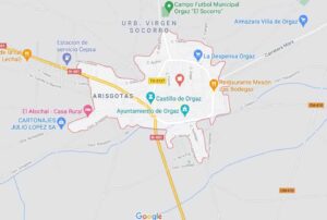 Accidente mortal de tráfico en el término de Orgaz. Imagen: Google Maps