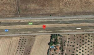 Robo en una estación de servicio situada en el kilómetro 86 de la A-5, en Santa Olalla. Imagen: Google Maps