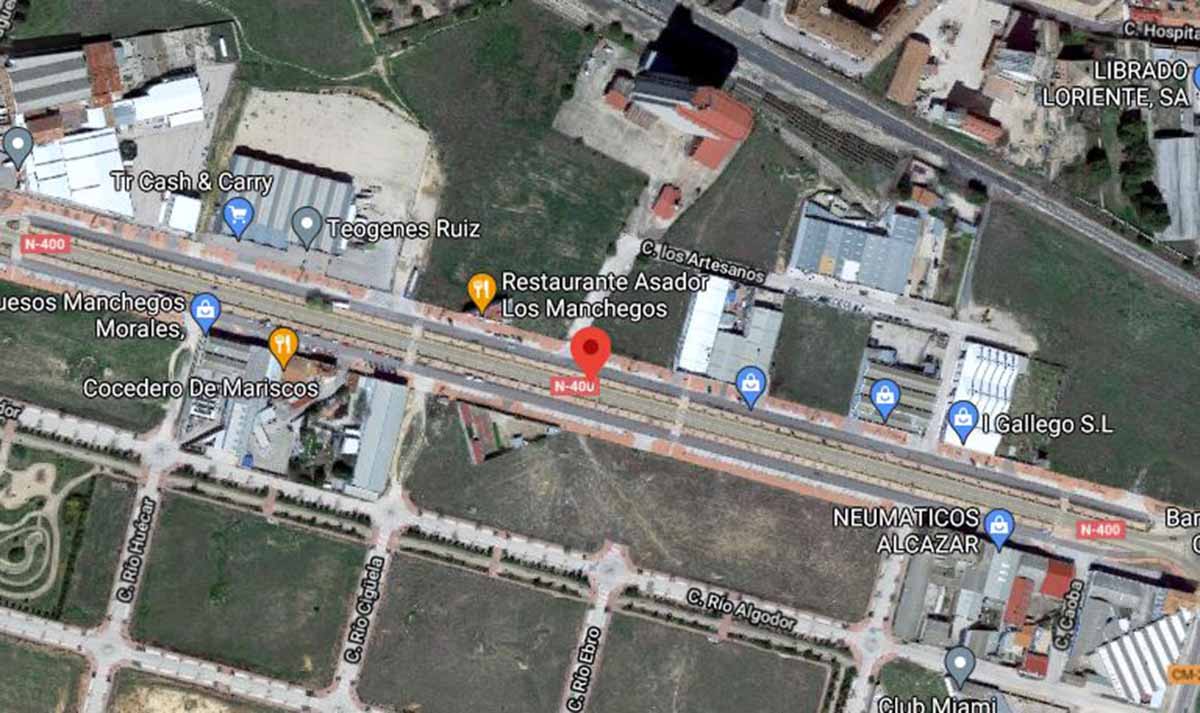 Avenida Adolfo Suárez, donde hubo un accidente mortal de tráfico en Tarancón. Imagen: Google Maps