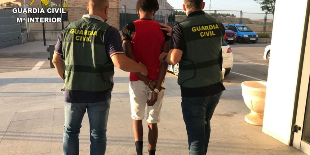 El joven, en el momento de su detención en Villaverde (Madrid).