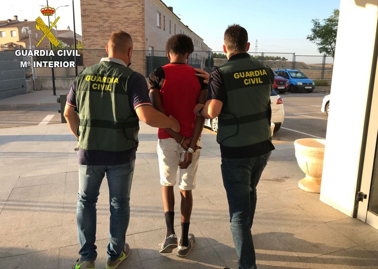 El joven, en el momento de su detención en Villaverde (Madrid).