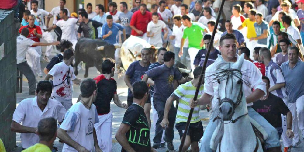 Imagen de archivo de un encierro taurino en Brihuega.