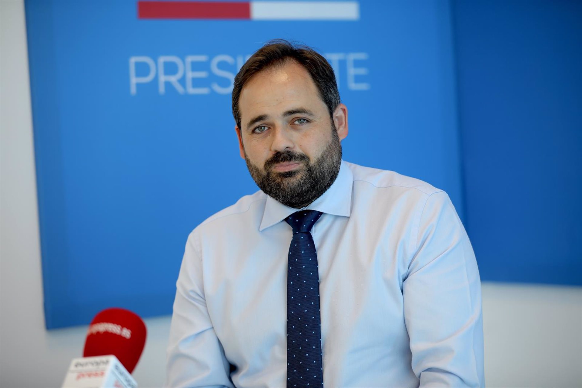 El presidente del PP de Castilla-La Mancha, Paco Núñez, en entrevista con Europa Press.