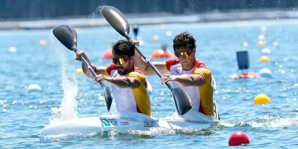 Paco Cubelos e Íñigo Peña, sextos en la final de k-2 1.000 metros de los Juegos Olímpicos de Tokio. Foto: @coe_es.