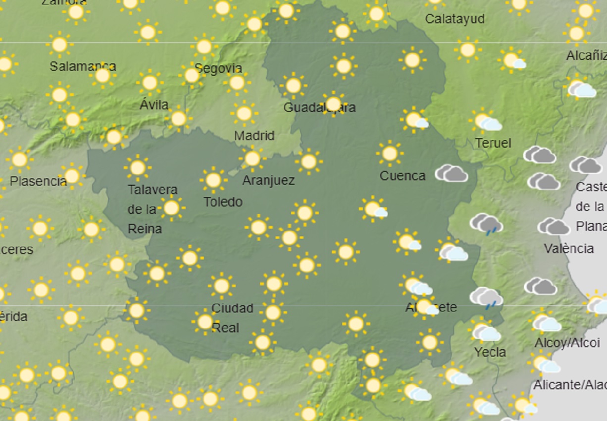 Previsiones de Aemet para hoy, domingo 8 de agosto.