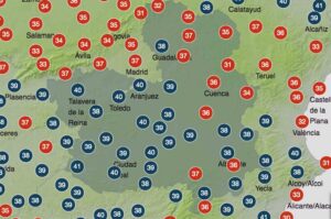 Previsiones de temperaturas en Castilla-La Mancha.