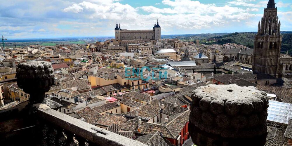 El casco histórico de Toledo, visto desde lo alto de la iglesia de San Ildefonso. Foto: Rebeca Arango / ENCLM