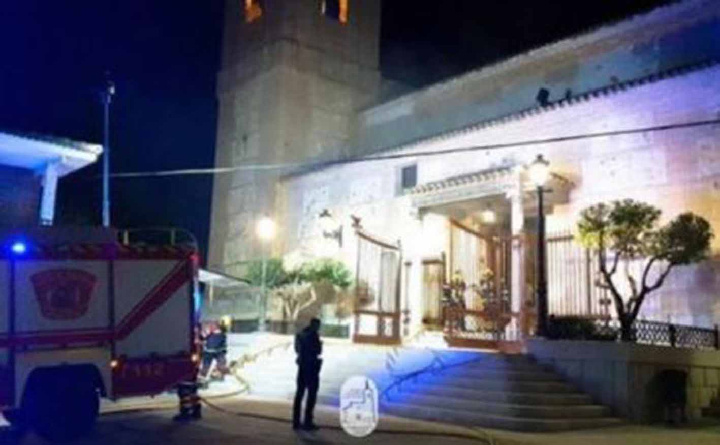 Imagen de la iglesia de Carranque tras el incendio. Foto: Archidiócesis de Toledo