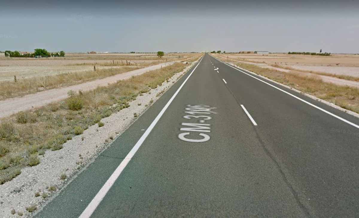 Grave acccidente que dejó un fallecido en la CM-3106, en el término de La Roda. Foto: Google Maps