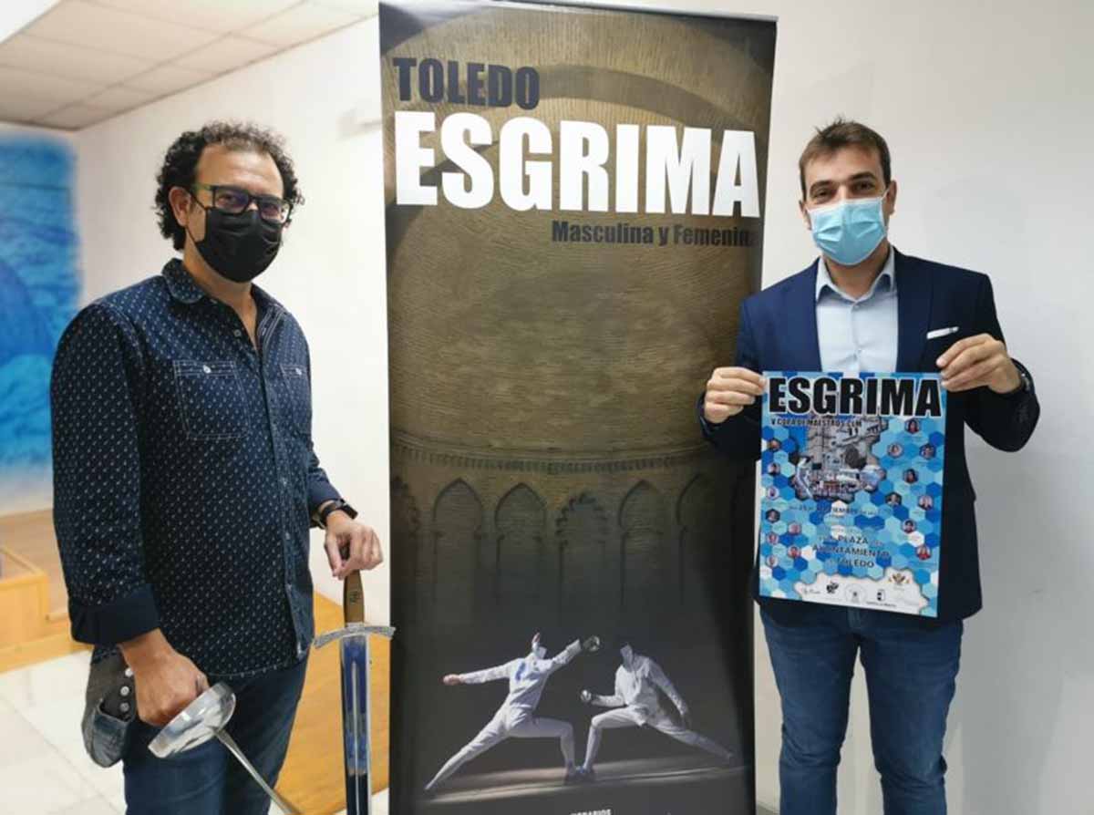 Carlos Toledo y Pablo García (a la derecha), en la presentación de la Copa de Maestros de CLM que se celebra en Toledo