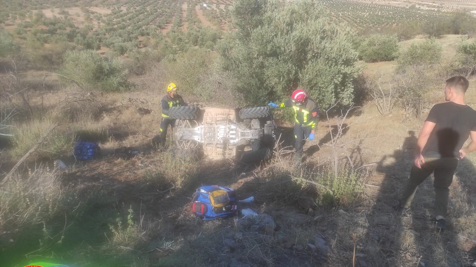 Imagen del quad accidentado en Almonacid de Toledo.