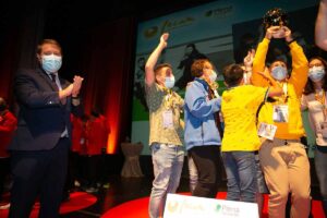 Page, en la Gala de Premio de Fecam, que cerró el Nacional de Fútbol 7 Inclusivo