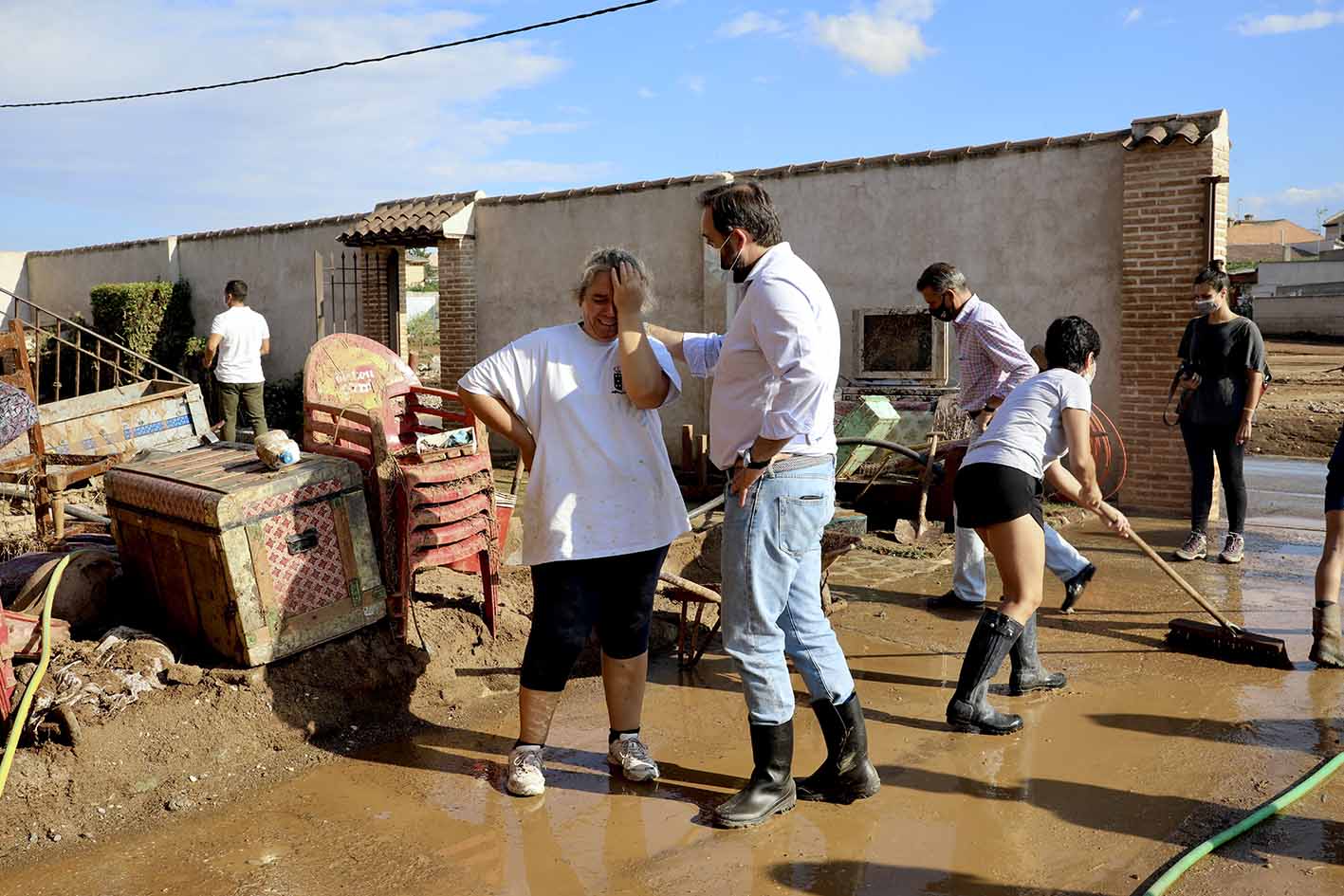 Paco Núñez ha visitado varias zonas afectadas por las tormentas.