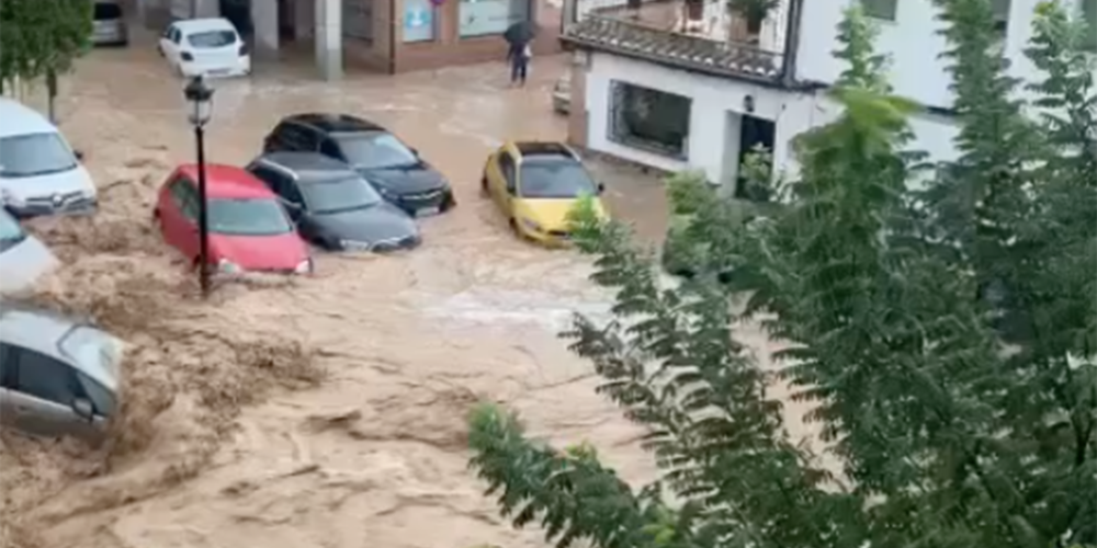 Así estaba Argés esta tarde. Tremendo.