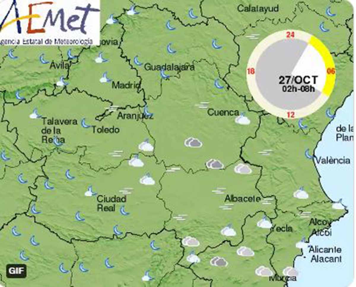 La predicción de la Aemet para el puente