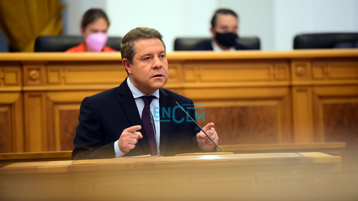 Page, durante el Debate sobre el Estado de la Región, donde ha anunciado un Centro de Día para mayores en el casco histórico de Toledo.