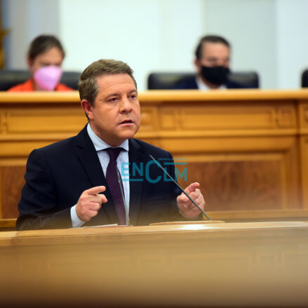 Page, durante el Debate sobre el Estado de la Región, donde ha anunciado un Centro de Día para mayores en el casco histórico de Toledo.