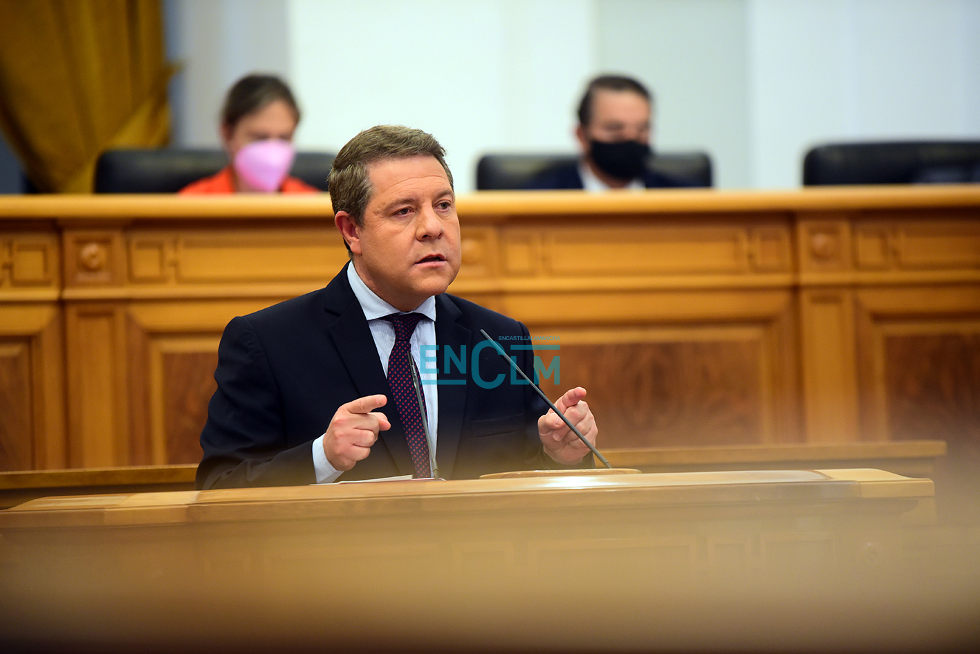 Page, durante el Debate sobre el Estado de la Región, donde ha anunciado un Centro de Día para mayores en el casco histórico de Toledo.