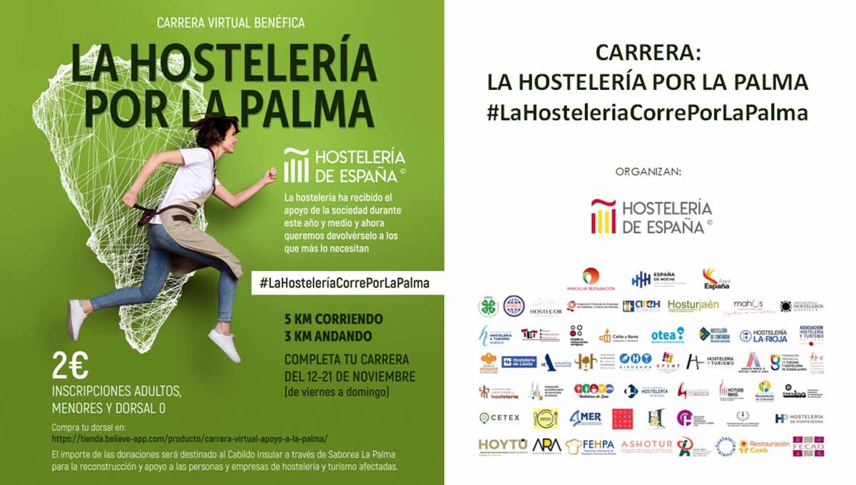 Carrera virtual por los damnificados del volcán de La Palma con la participación de los hosteleros toledanos