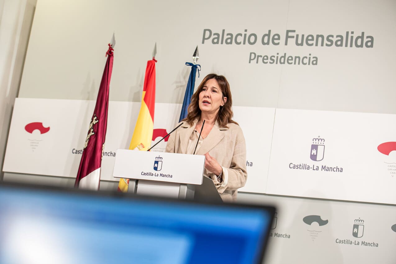 La portavoz del Gobierno de Castilla-La Mancha, Blanca Fernández.