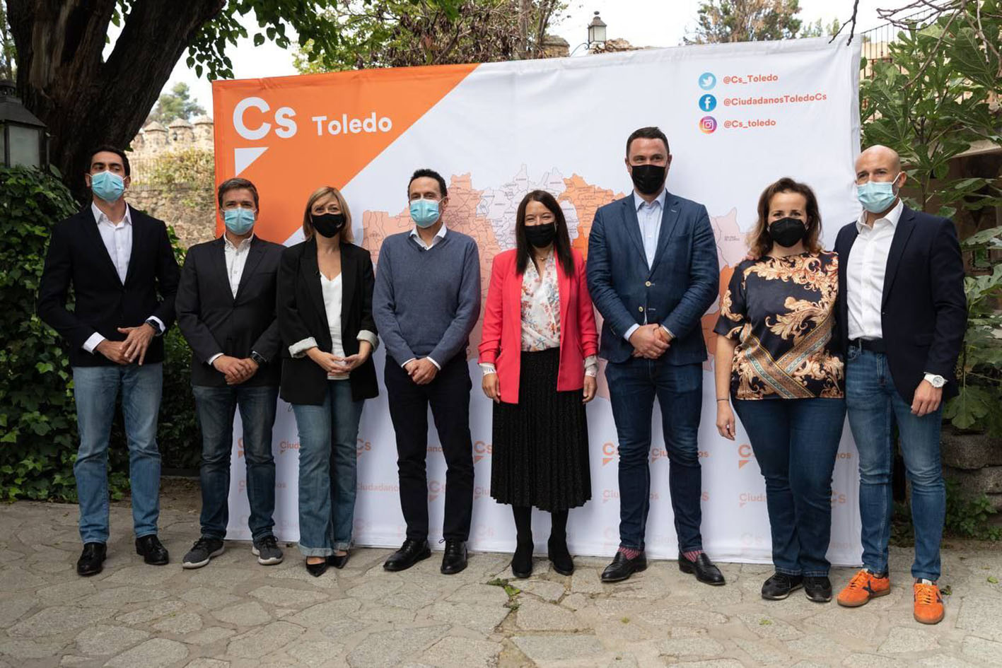 Algunos de los dirigentes de Cs que han participado en el encuentro en Toledo.