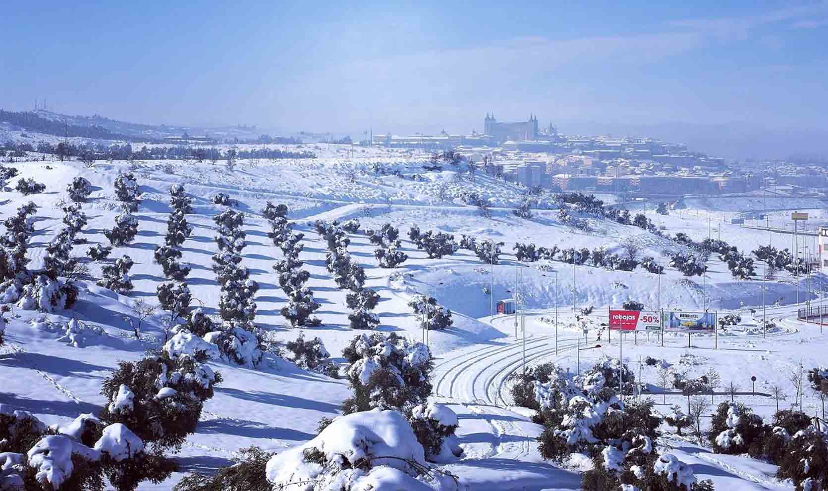 Toledo nevado por la borrasca 'Filomena'. Foto: Juanma Jiménez/Europa Press.