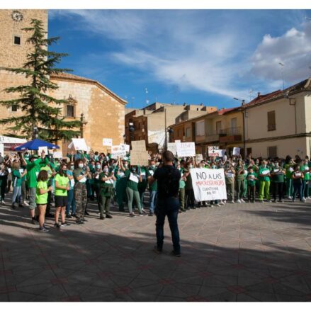 Protestas en Quintanar macrogranjas