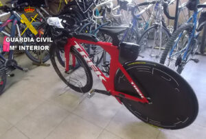 La bicicleta robada y luego recuperada en Seseña, que motivó la actuación de la Guardia Civil.