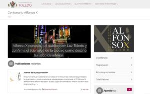 Imagen de la nueva web del centenario del nacimiento de Alfonso X el Sabio.
