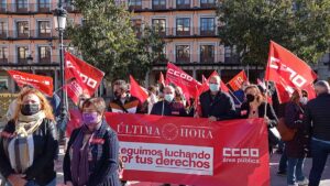 Protesta de los delegados de CCOO en Toledo.