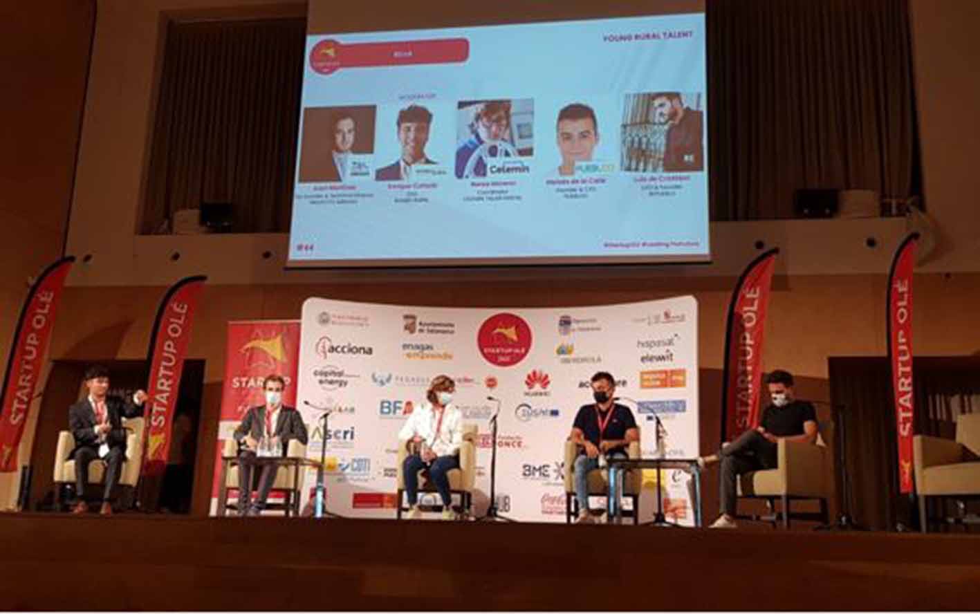 Mesa redonda liderada por la Plataforma (Enrique Collada, su presidente) sobre "Talento Joven en el Mundo Rural", en "Startup Olé 2021".