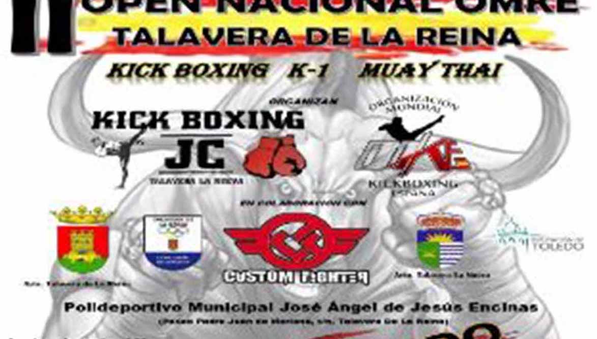 Detalle del cartel del torneo de kick boxing que se celebra en Talavera