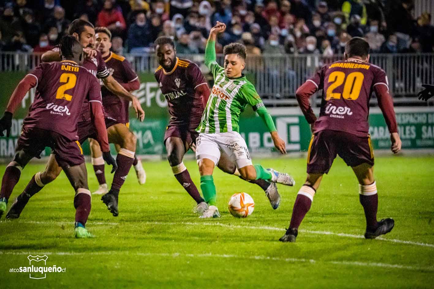 El Albacete iba ganando por 1-2 en El Palmar, pero...Foto: Atlético Sanluqueño.