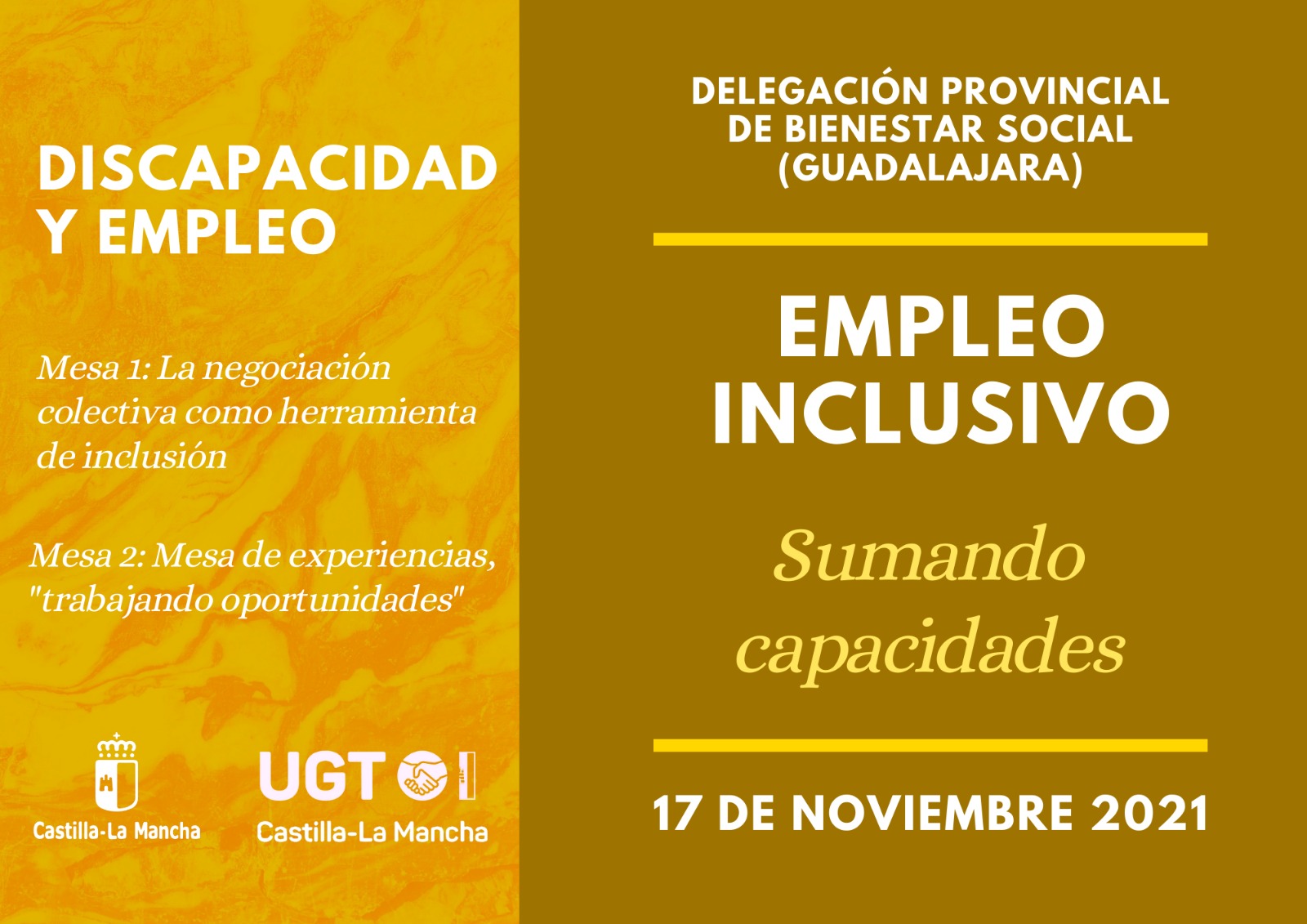 Jornada de UGT CLM "Empleo inclusivo. Sumando capacidades".