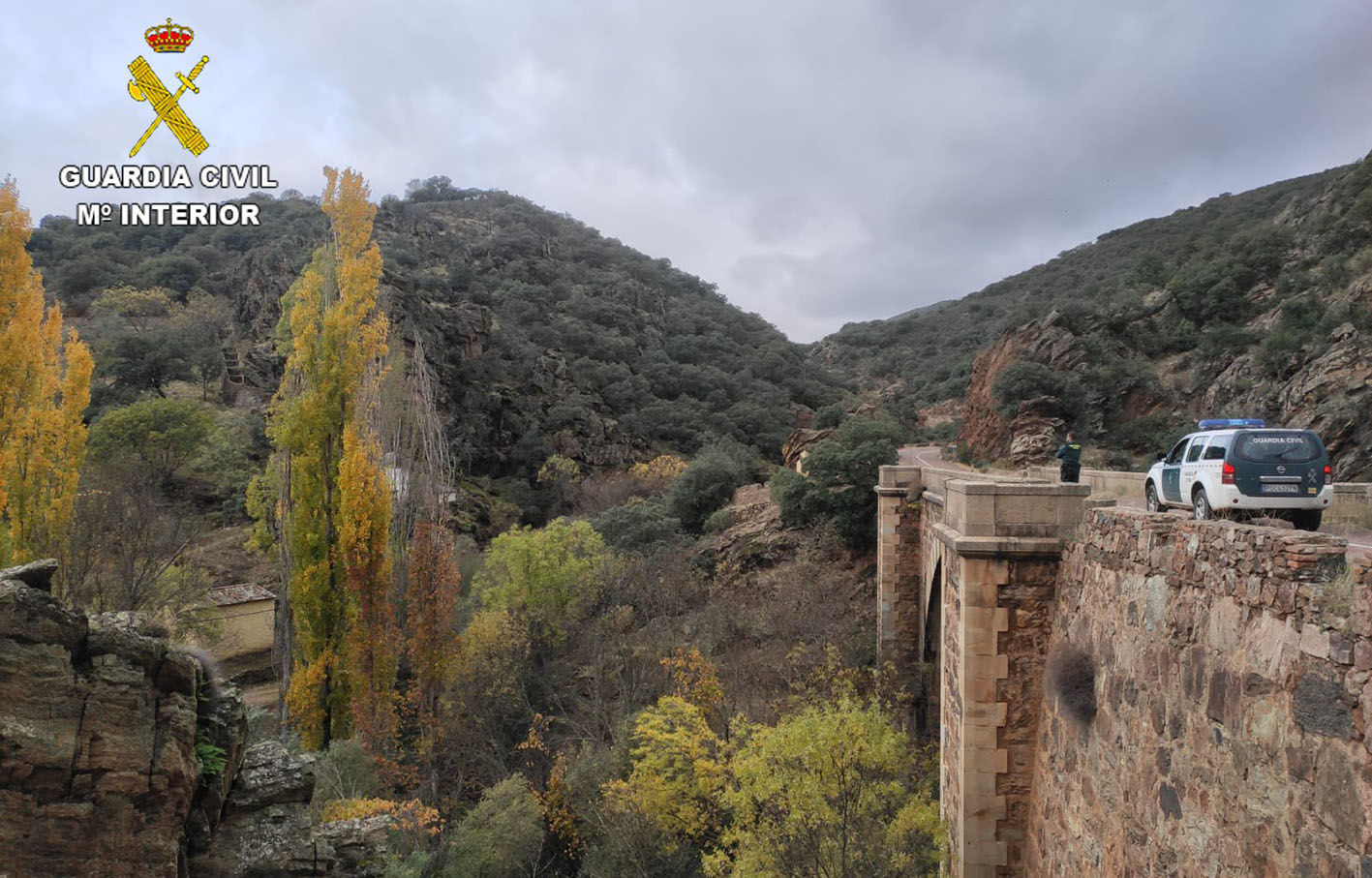 Garganta de las lanchas, en Robledo del Mazo (Toledo), donde se accidentó la senderista.