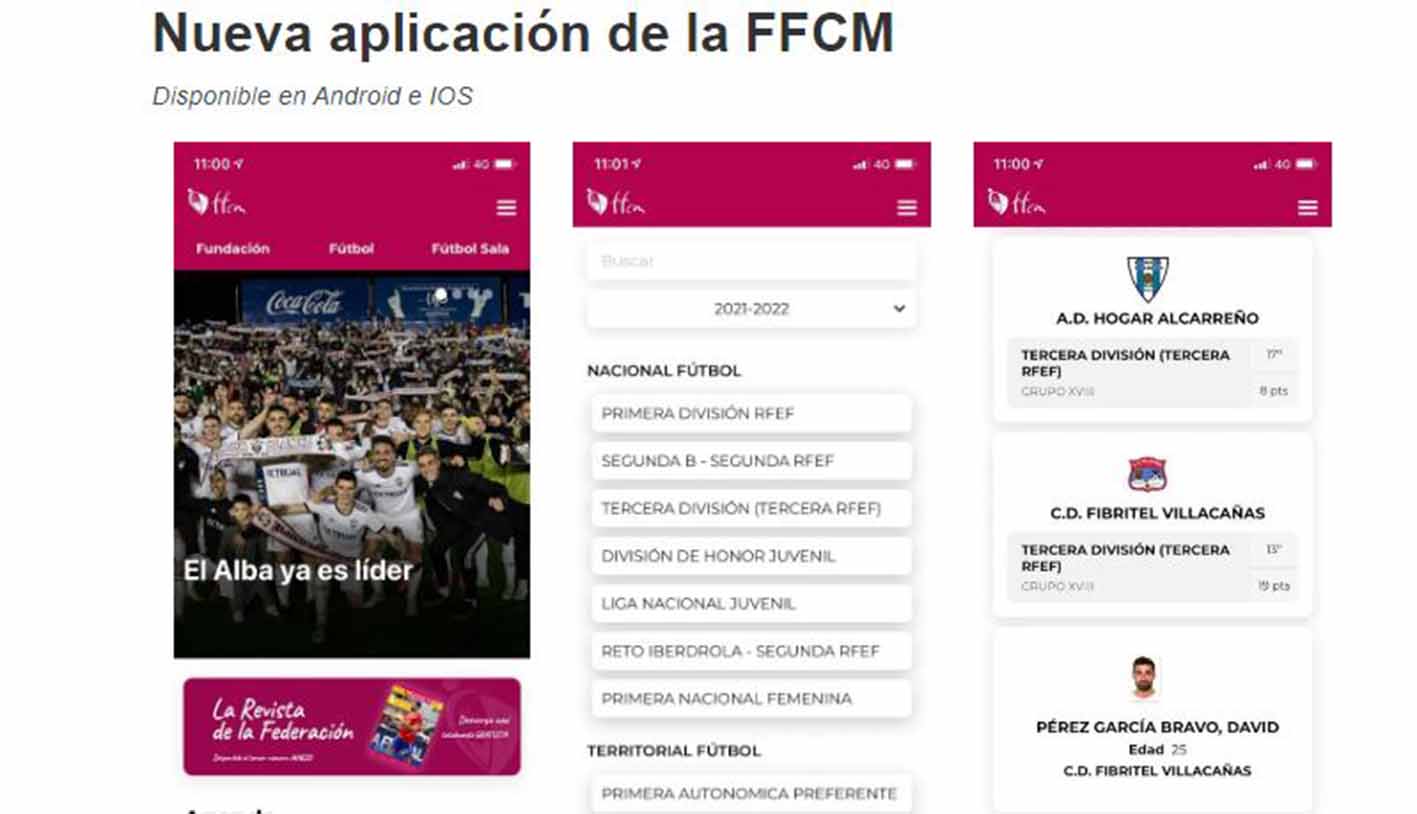 Nueva aplicación de la Federación de Fútbol de CLM.