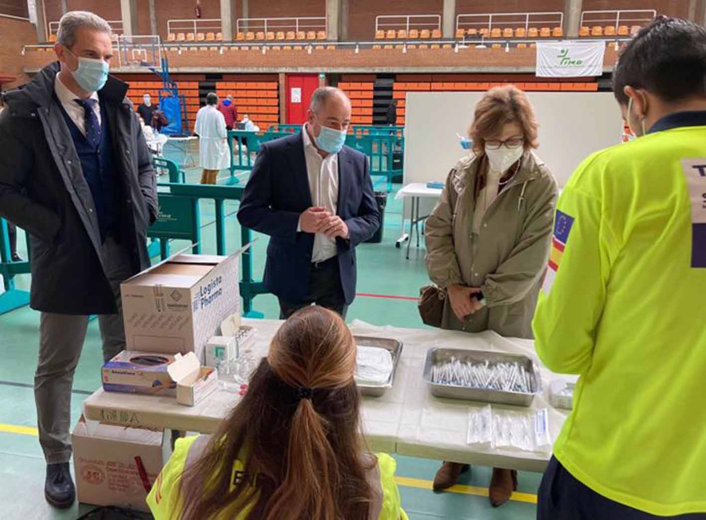 El alcalde de Albacete, Emilio Sáez, se presentó en el Pabellón Polideportivo Feria.